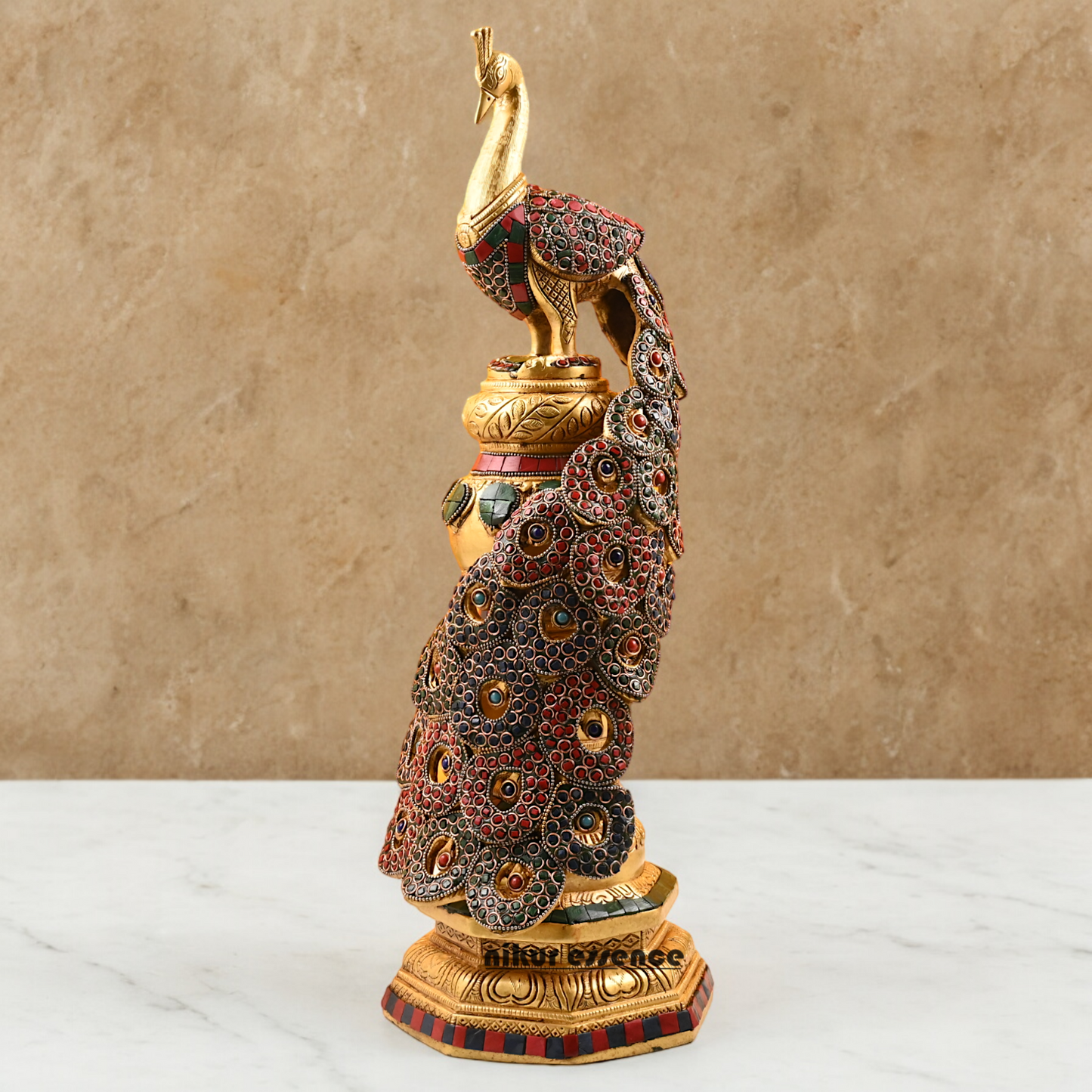 Buy Peacock Idol with Stone Work - 51 cm Nikuressence