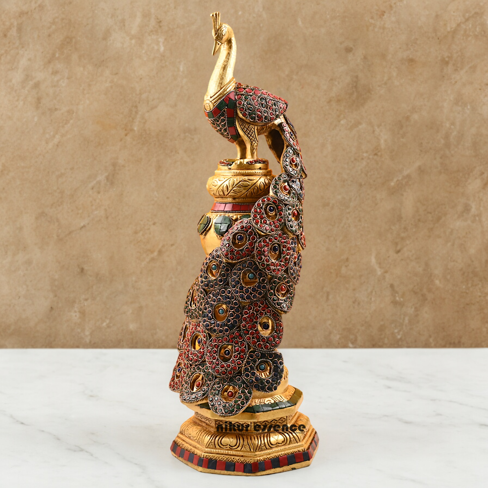 Buy Peacock Idol with Stone Work - 51 cm Nikuressence