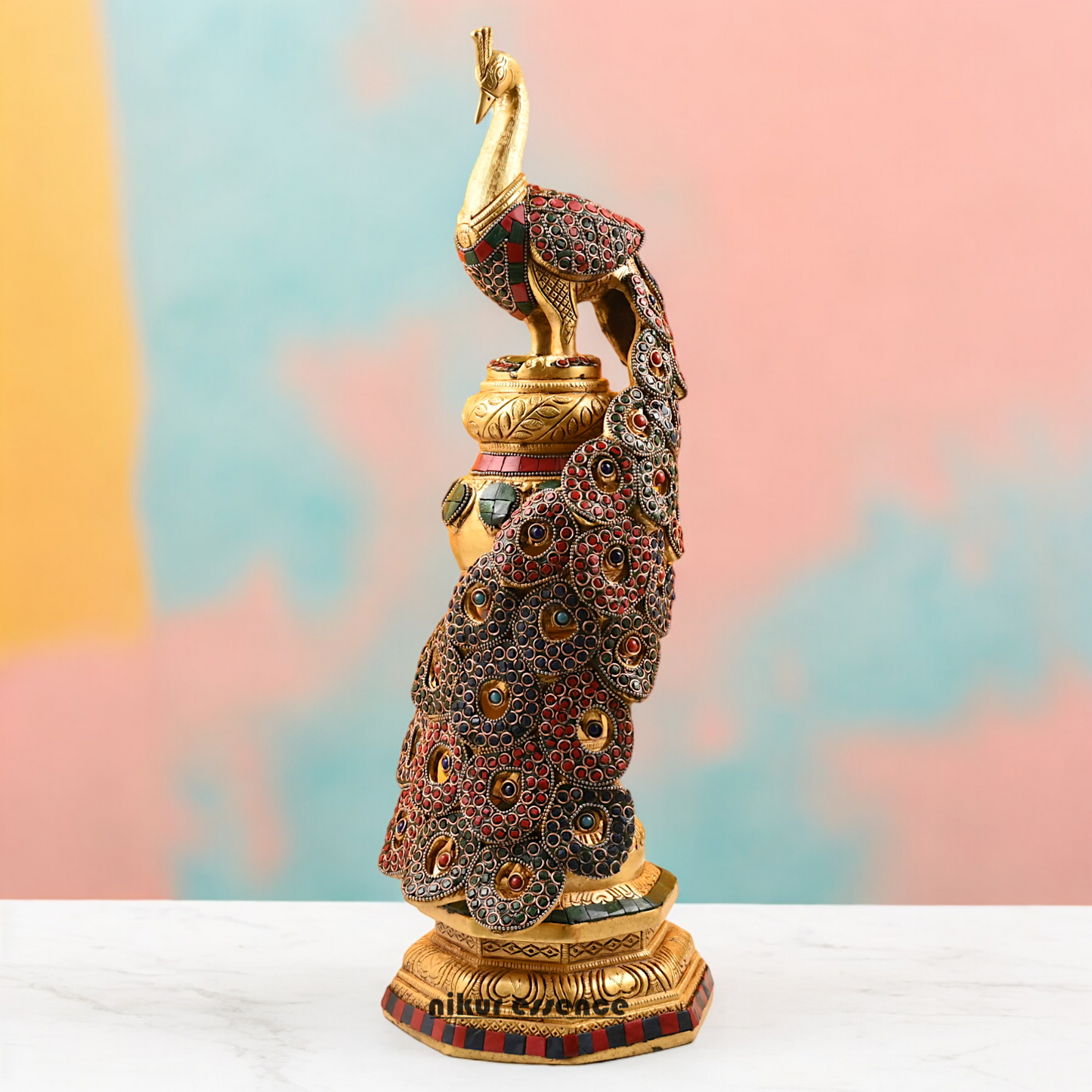 Buy Peacock Idol with Stone Work - 51 cm Nikuressence