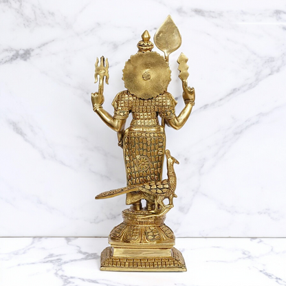 Pure Braas Murugan Standing Idol - 18 Inches Nikuressence