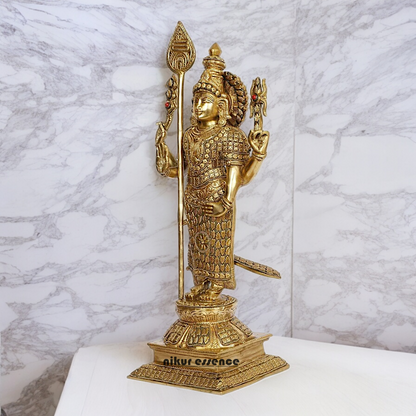 Pure Braas Murugan Standing Idol - 18 Inches Nikuressence