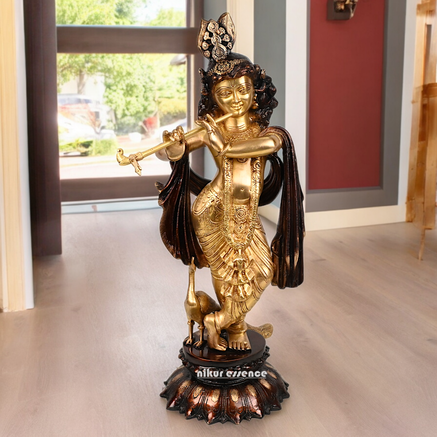 Online Braas Krishna Standing with Playing Flute - 68.5 cm Nikuressence