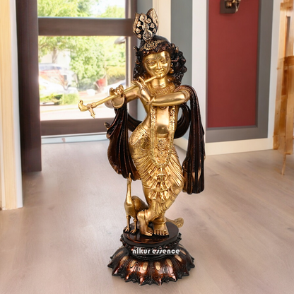 Online Braas Krishna Standing with Playing Flute - 68.5 cm Nikuressence