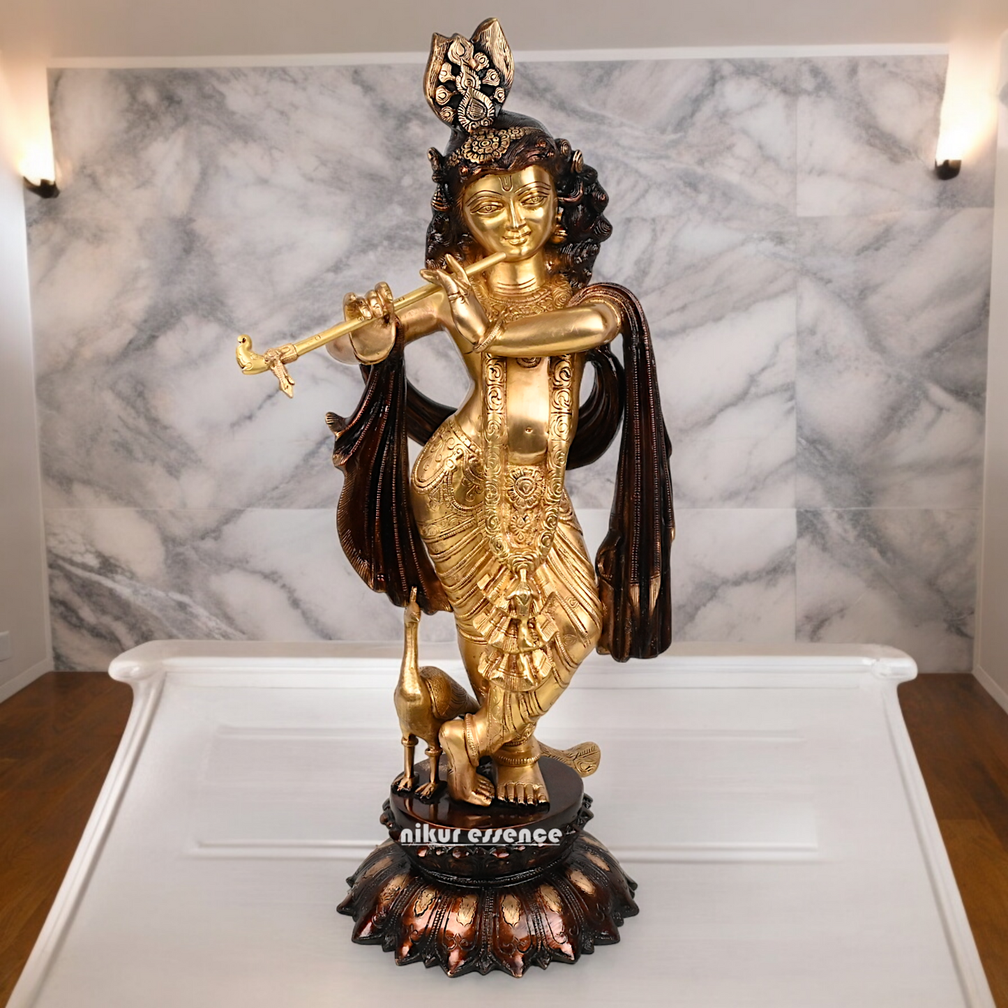 Online Braas Krishna Standing with Playing Flute - 68.5 cm Nikuressence