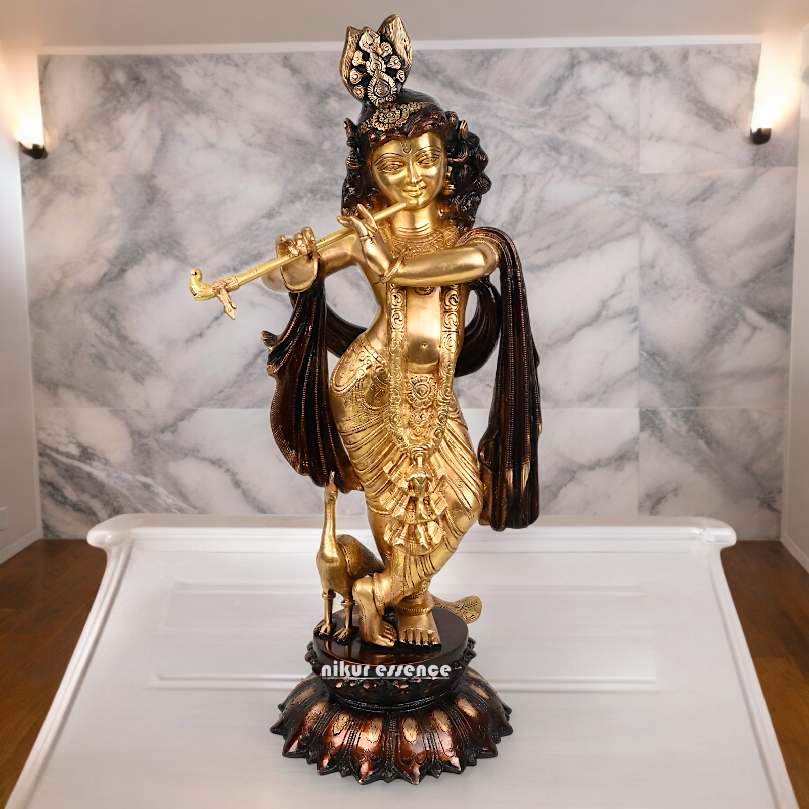 Online Braas Krishna Standing with Playing Flute - 68.5 cm Nikuressence