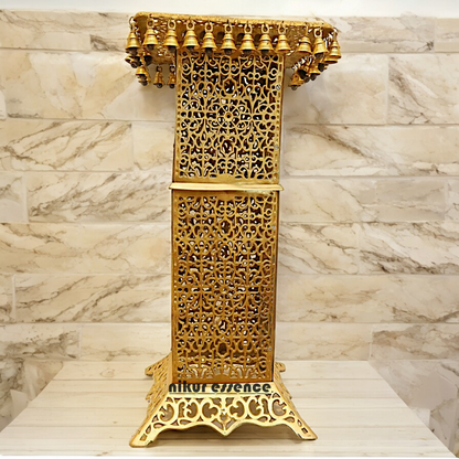 Large Solid Brass Tall Chowki - 81.5 cm Nikuressence