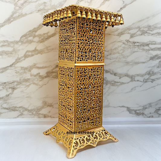 Large Solid Brass Tall Chowki - 81.5 cm Nikuressence