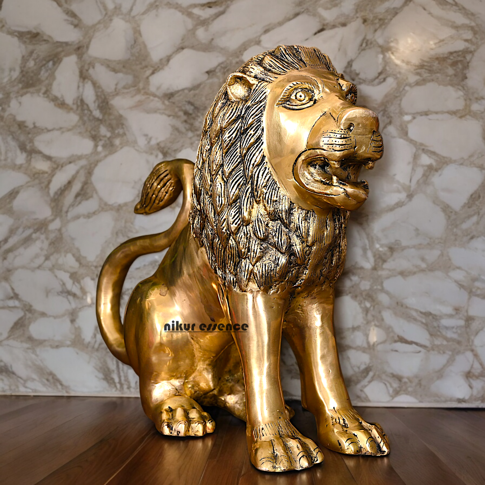 Buy Solid Braas lion statue - 11 inch Height Nikuressence
