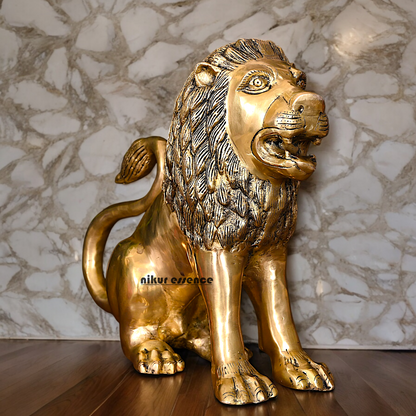 Buy Solid Braas lion statue - 11 inch Height Nikuressence
