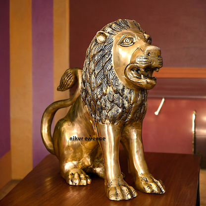 Buy Solid Braas lion statue - 11 inch Height Nikuressence