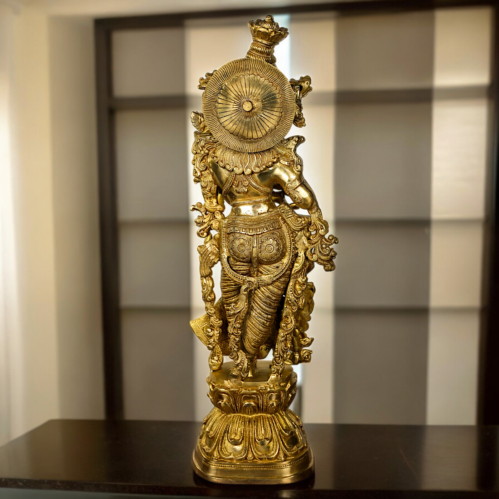 Solid Brass Radha Krishna Standing Idol - 29 inches Nikuressence