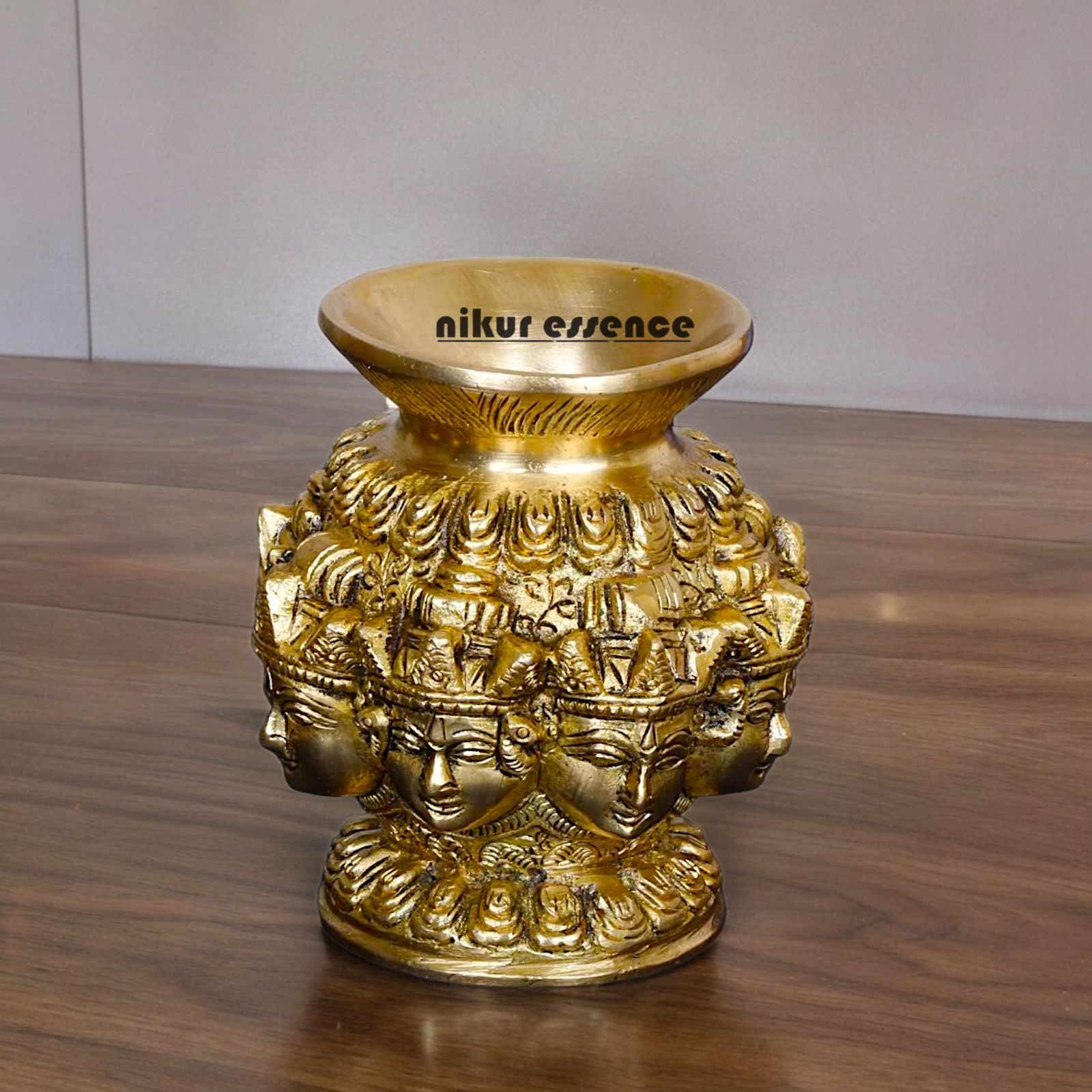 Buy Solid Brass AsthaLakshmi Kalash Matka for Pooja - 4 inches Nikuressence