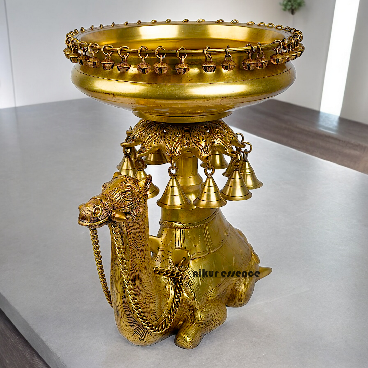 Superfine Brass Camel Urli - 41 cm Nikuressence