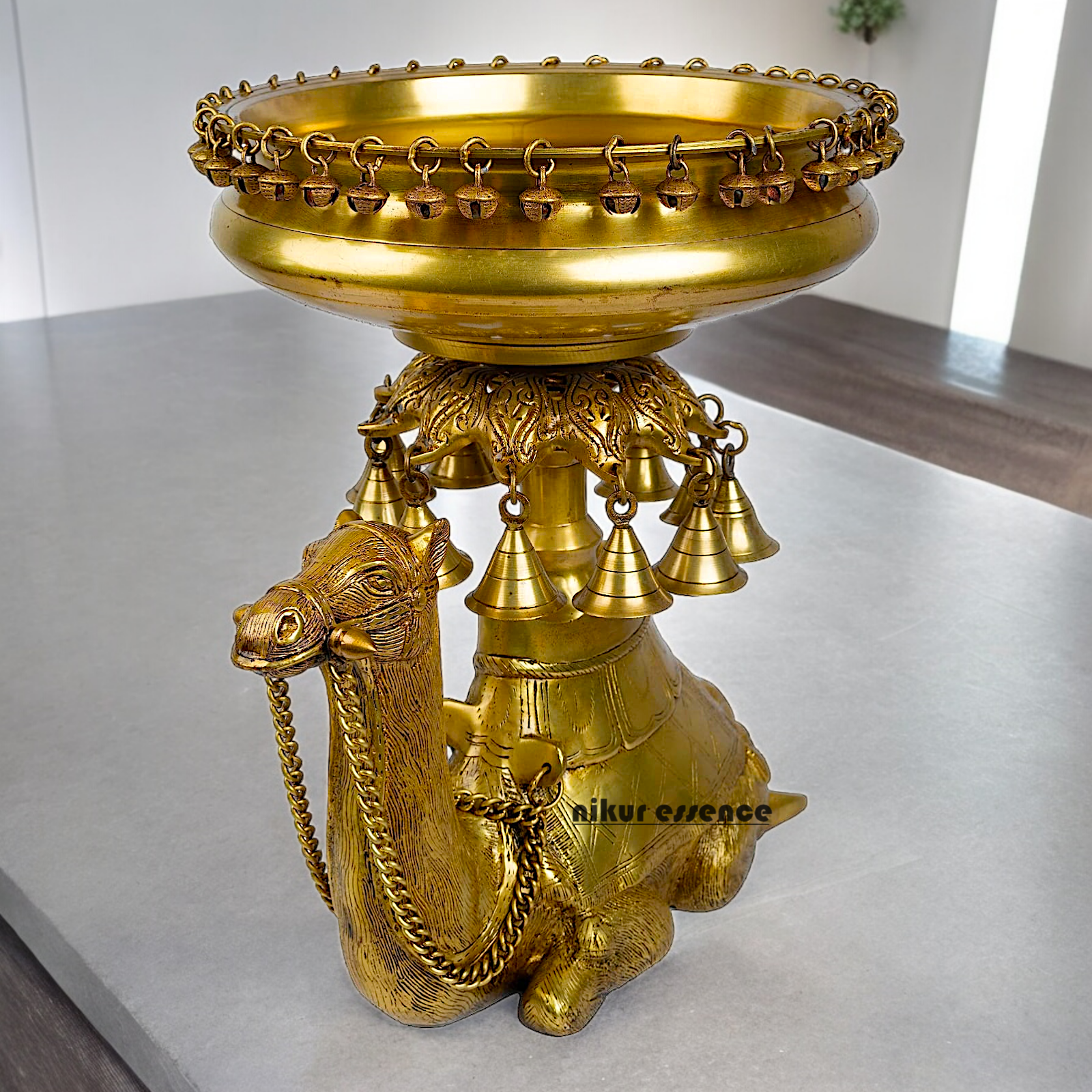 Superfine Brass Camel Urli - 41 cm Nikuressence