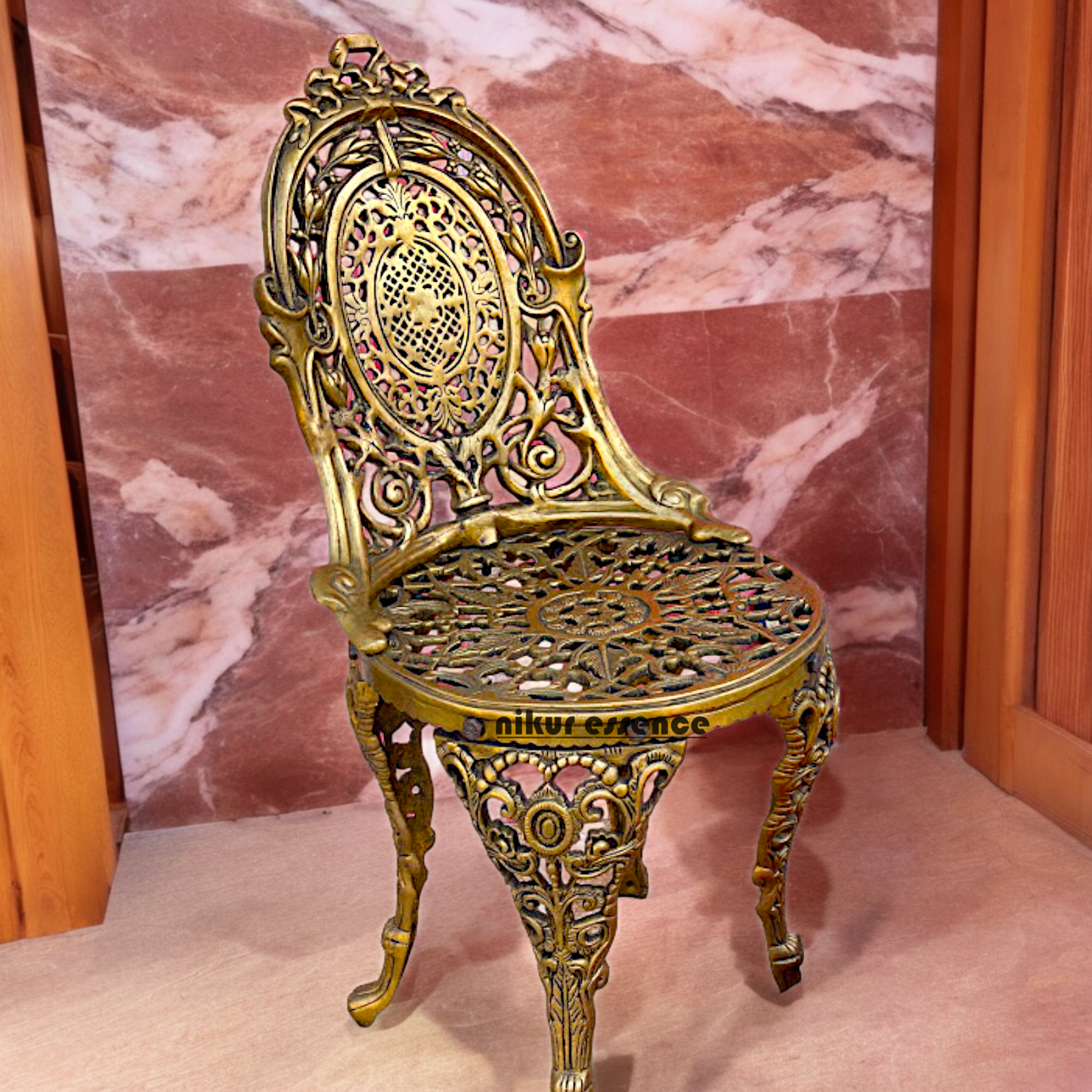 Large solid brass chair - 34 inches Nikuressence