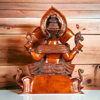 Superfine Brass Ganesh sitting - 42 cm Nikuressence