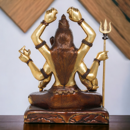 Superfine brass Shiva Sitting Meditation Idol - 77.5 cm Nikuressence