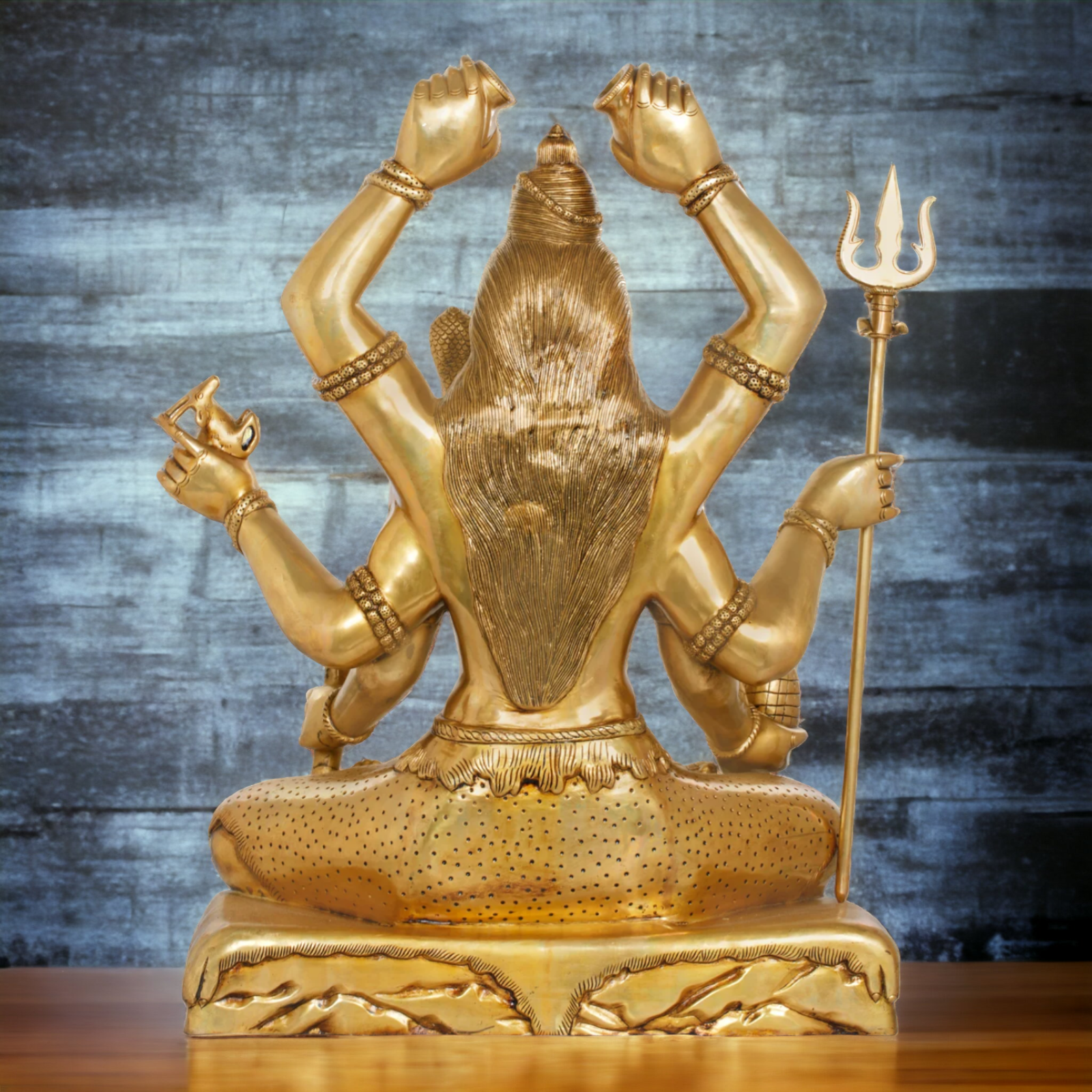 Solid Brass Shiva Sitting Idol - 77.5 cm Nikuressence