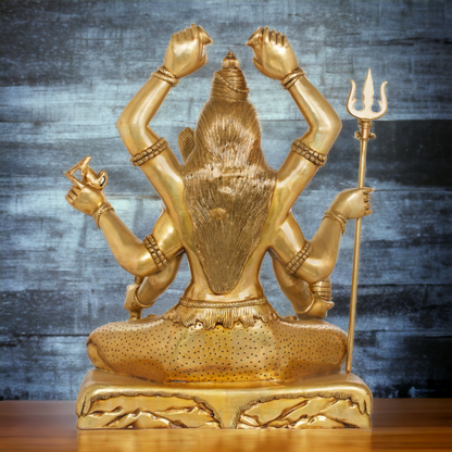 Solid Brass Shiva Sitting Idol - 77.5 cm Nikuressence