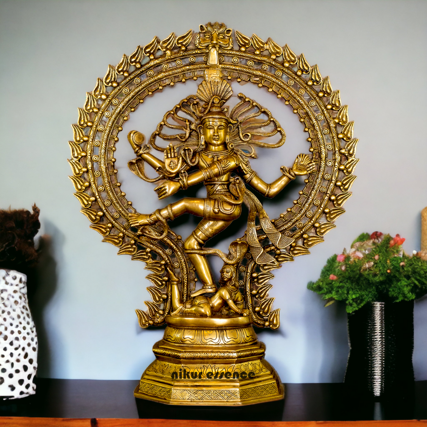 Large Solid Brass Natraja Shiva dancing Idol - 30 inches Nikuressence