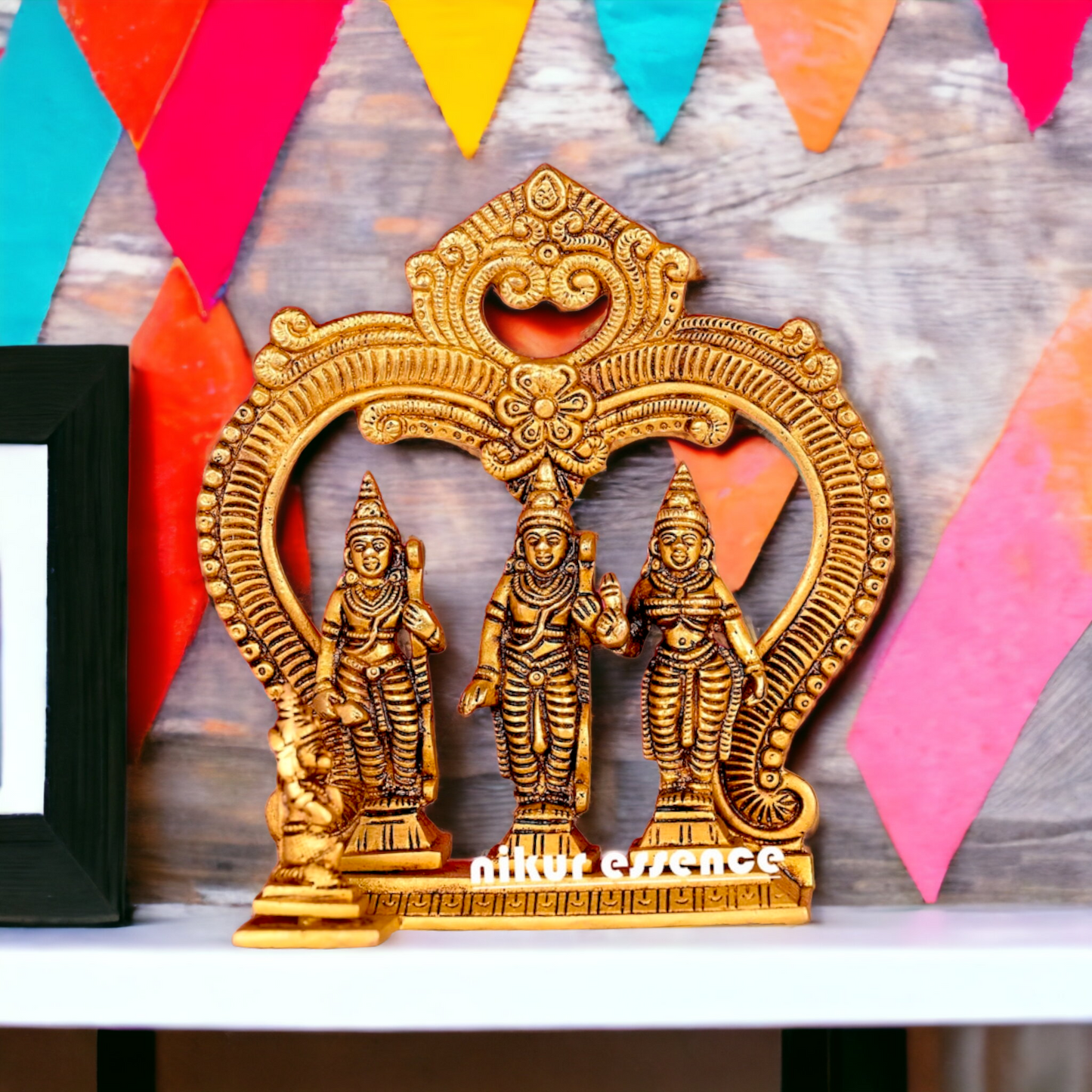 Solid Brass Ram Darbar idol - 6.5 inches Nikuressence