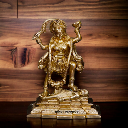 Solid Brass Goddess Maa Kali Idol - 19 cm Nikuressence