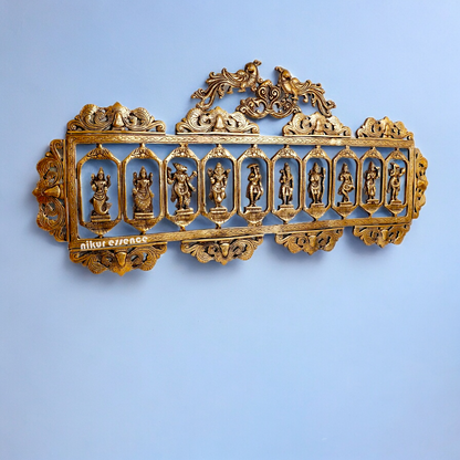 Solid Brass Dashavatar of Vishnu Hanging Statue - 85 cm Nikuressence