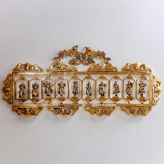 Solid Brass Dashavatar of Vishnu Hanging Statue - 85 cm Nikuressence