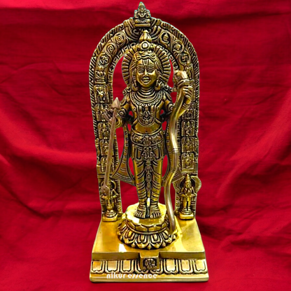 Antique Brass Ram Lalla Idol - 9 Inches Nikuressence