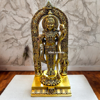 Antique Brass Ram Lalla Idol - 9 Inches Nikuressence