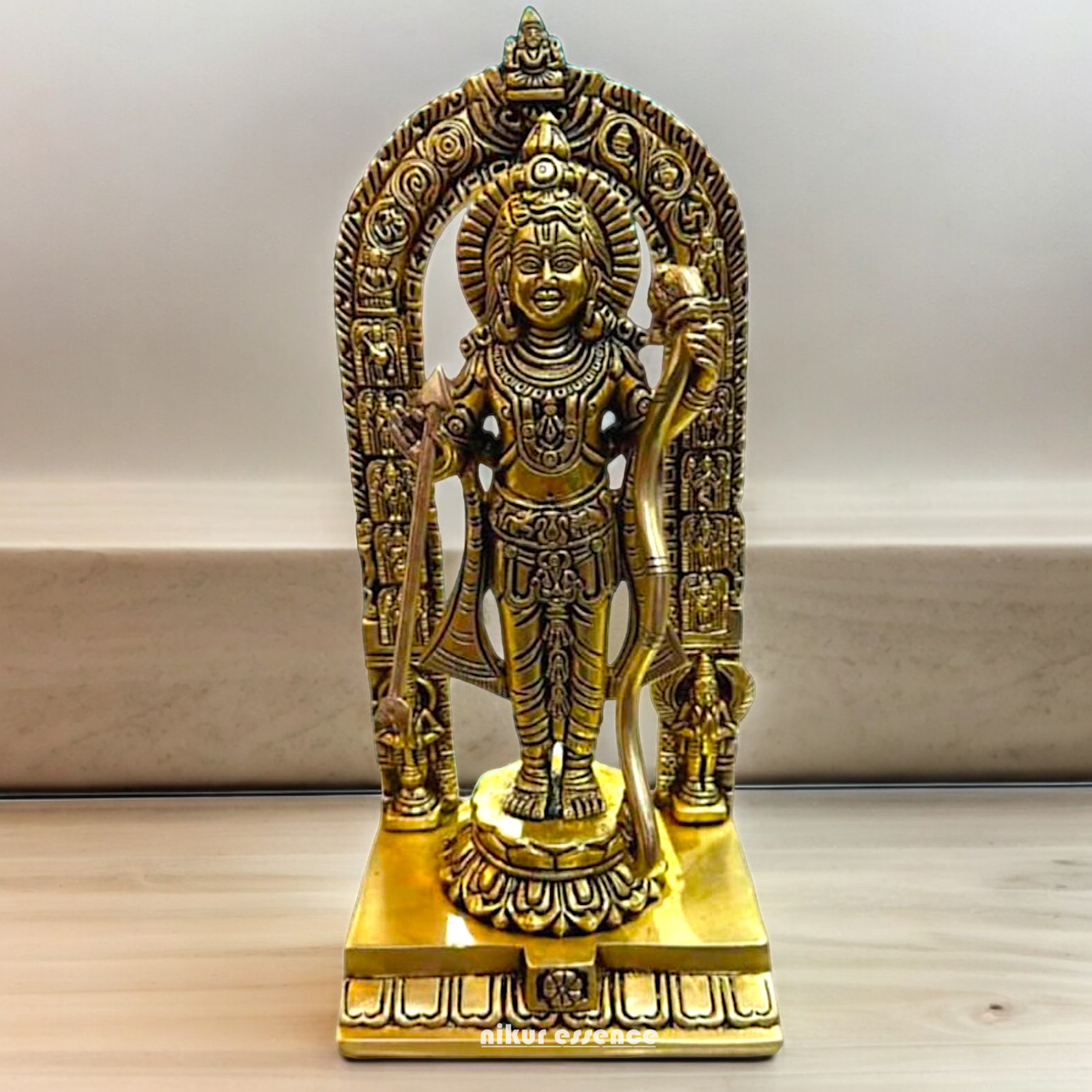 Antique Brass Ram Lalla Idol - 9 Inches Nikuressence