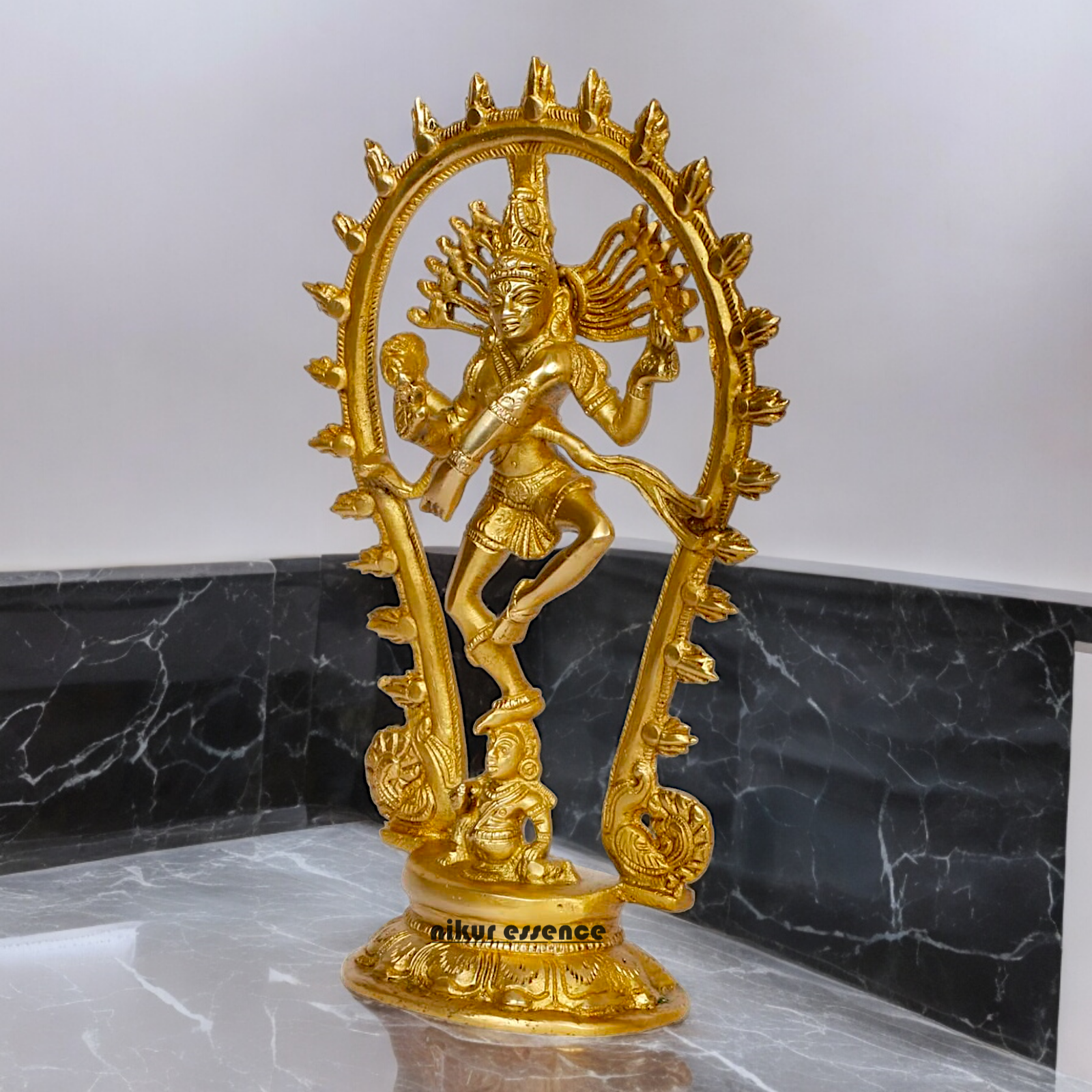 Goddess Solid Brass Nataraja Shiva idol - 28 cm Nikuressence