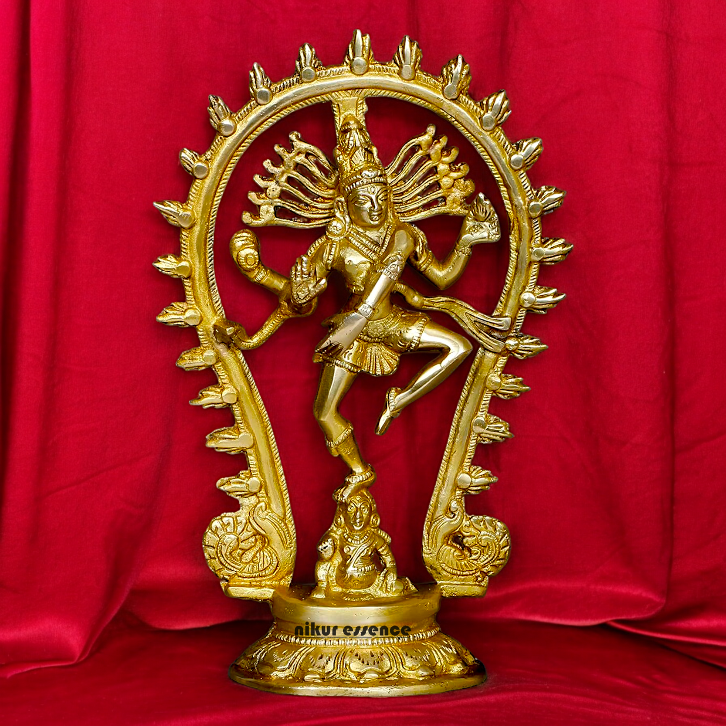 Goddess Solid Brass Nataraja Shiva idol - 28 cm Nikuressence