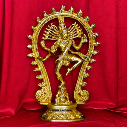 Goddess Solid Brass Nataraja Shiva idol - 28 cm Nikuressence