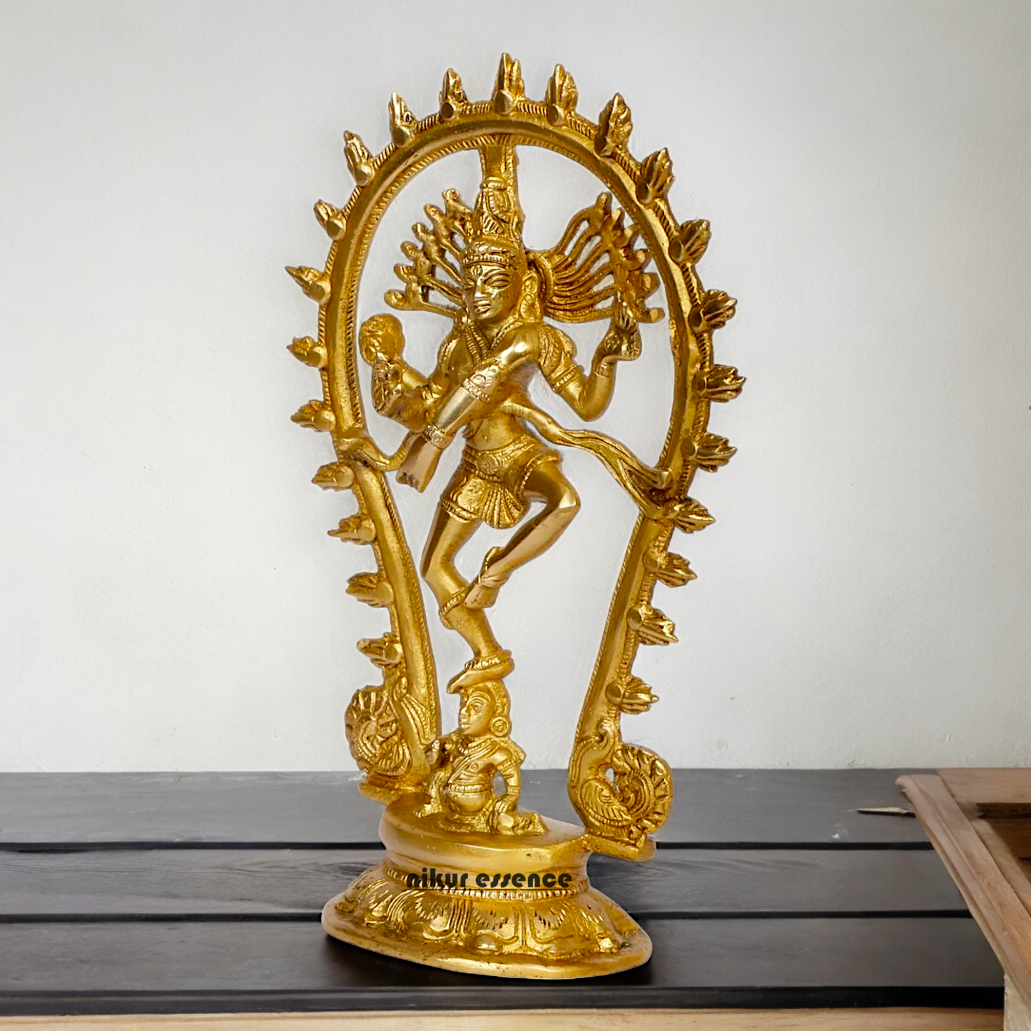 Goddess Solid Brass Nataraja Shiva idol - 28 cm Nikuressence