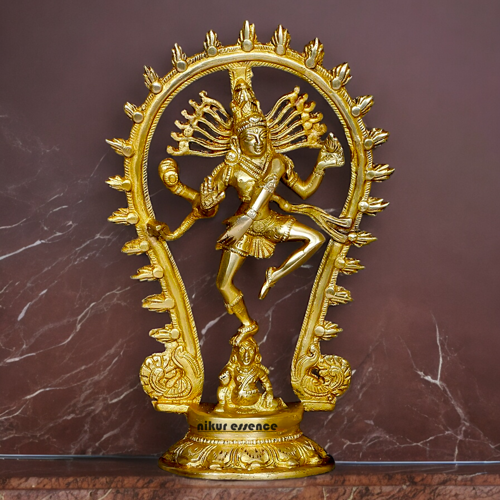 Goddess Solid Brass Nataraja Shiva idol - 28 cm Nikuressence