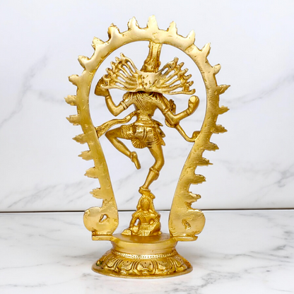 Goddess Solid Brass Nataraja Shiva idol - 28 cm Nikuressence