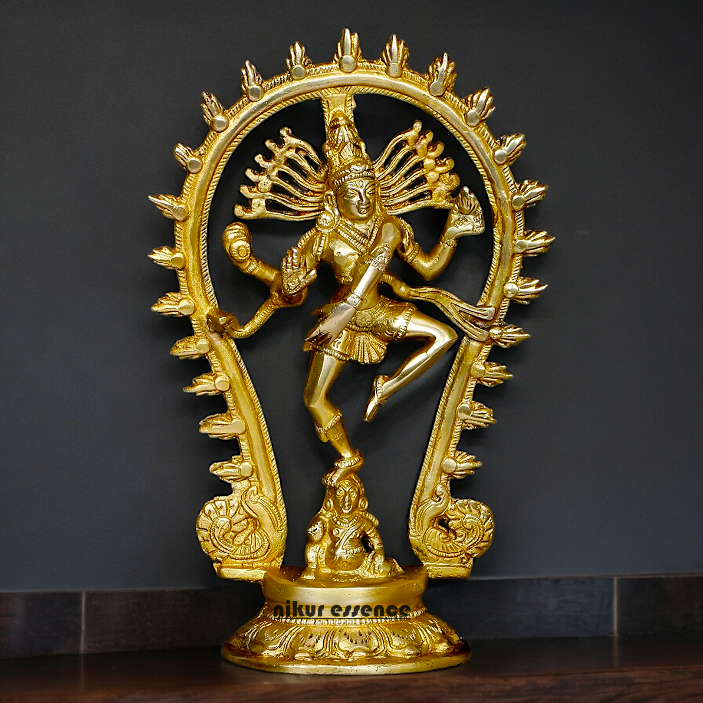 Goddess Solid Brass Nataraja Shiva idol - 28 cm Nikuressence