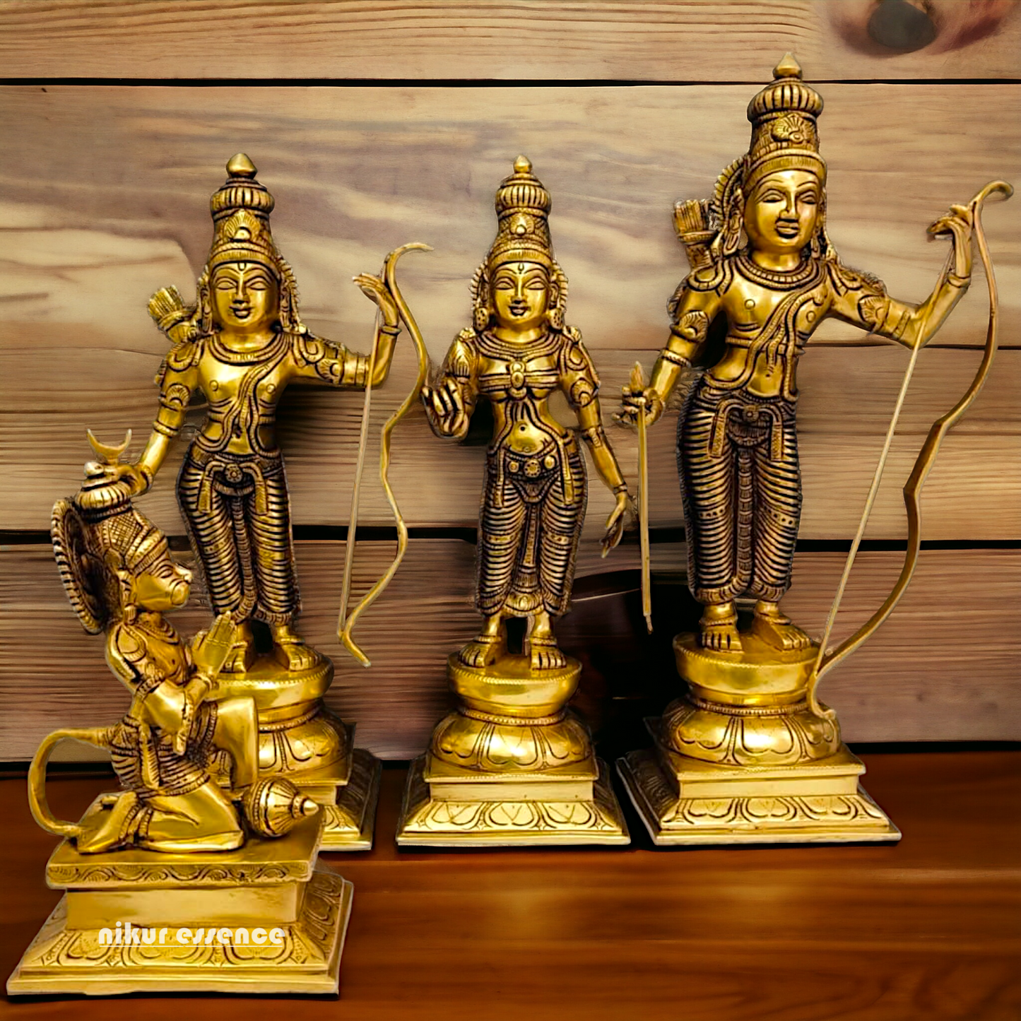 Pure brass Ram Darbar Set Idol - 18 inches Nikuressence