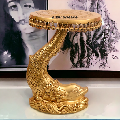 Pure Brass Fish Chowki with Bells Ghungroo - 55 cm Nikuressence