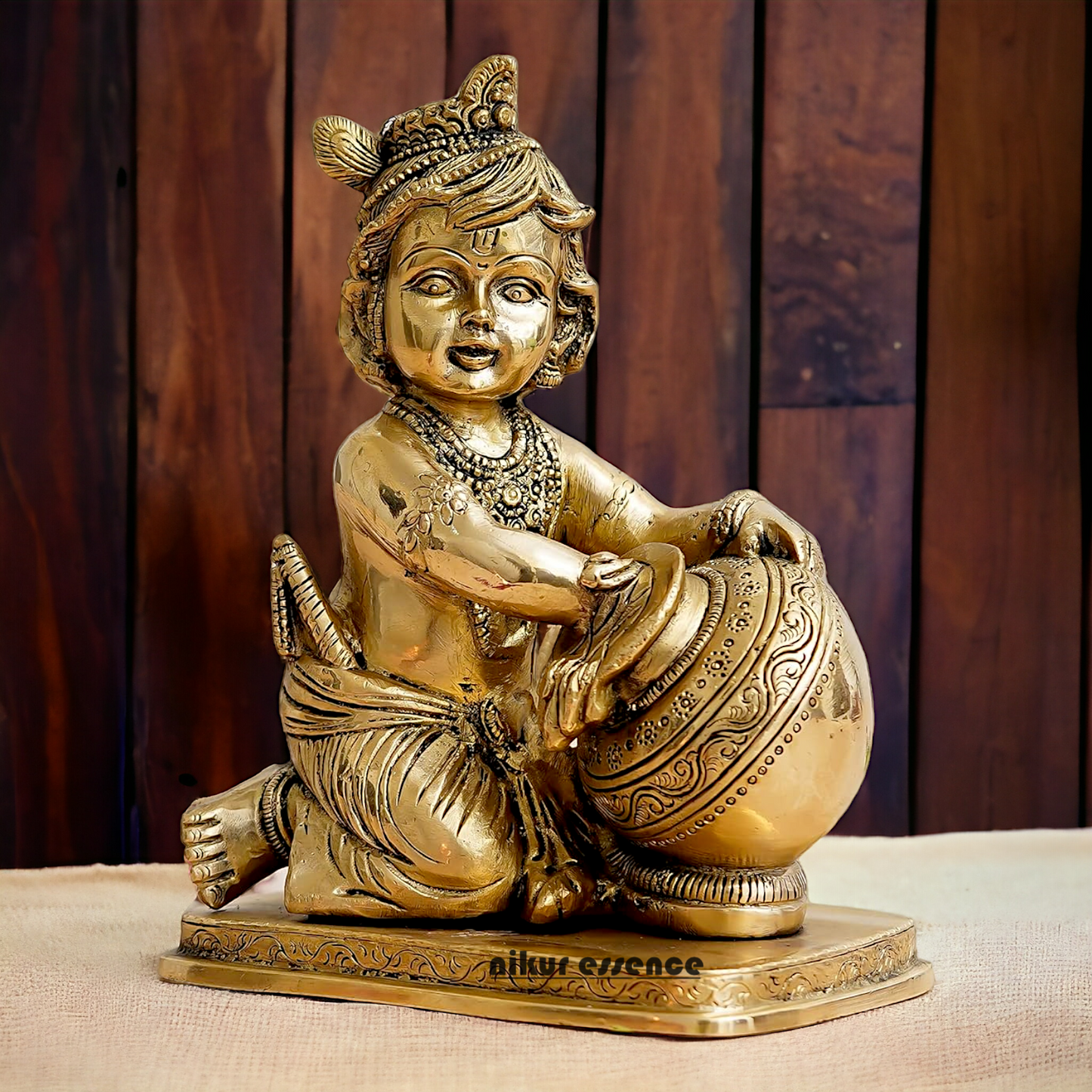 Buy Solid Brass Bal Krishna Idol- 18 cm Nikuressence