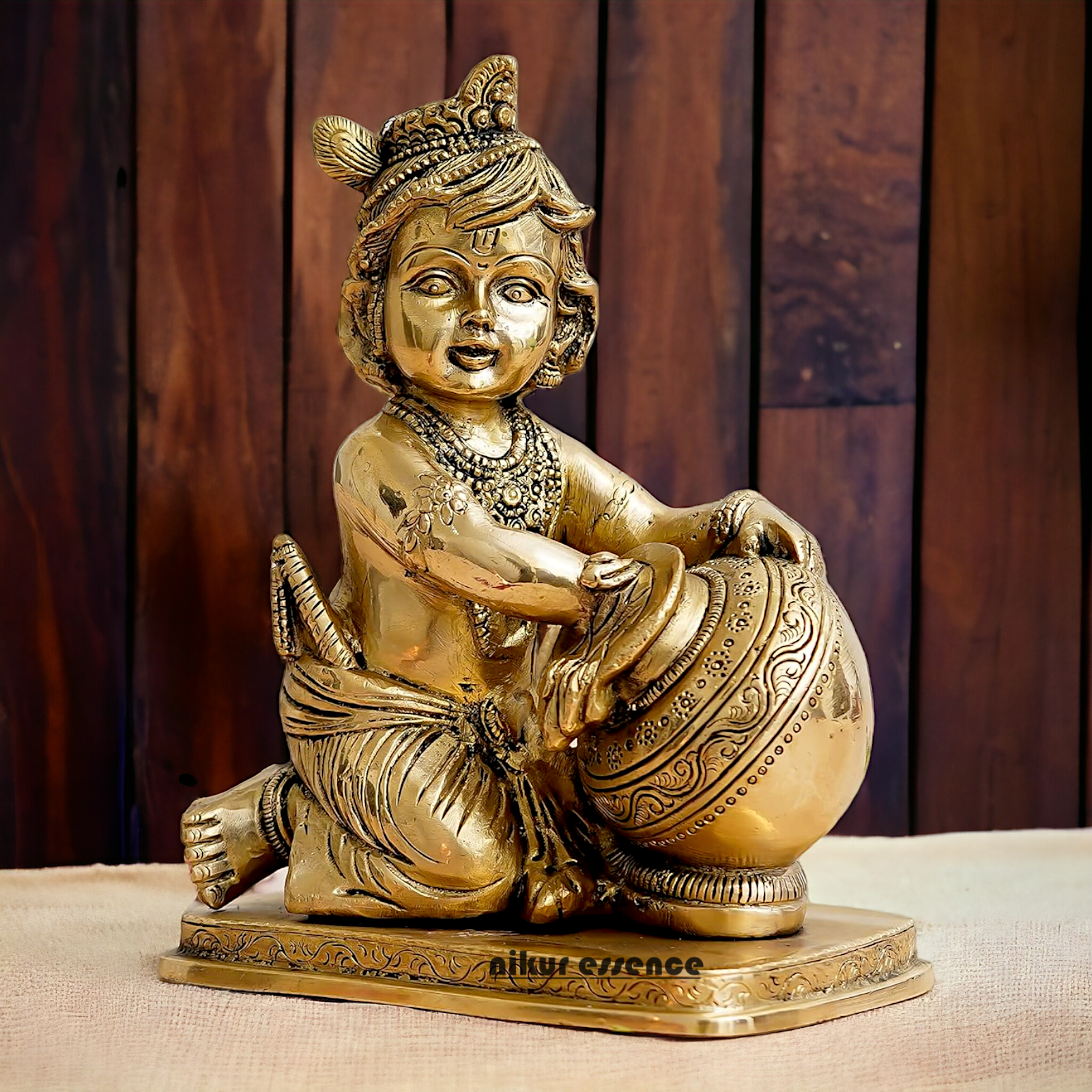 Buy Solid Brass Bal Krishna Idol- 18 cm Nikuressence