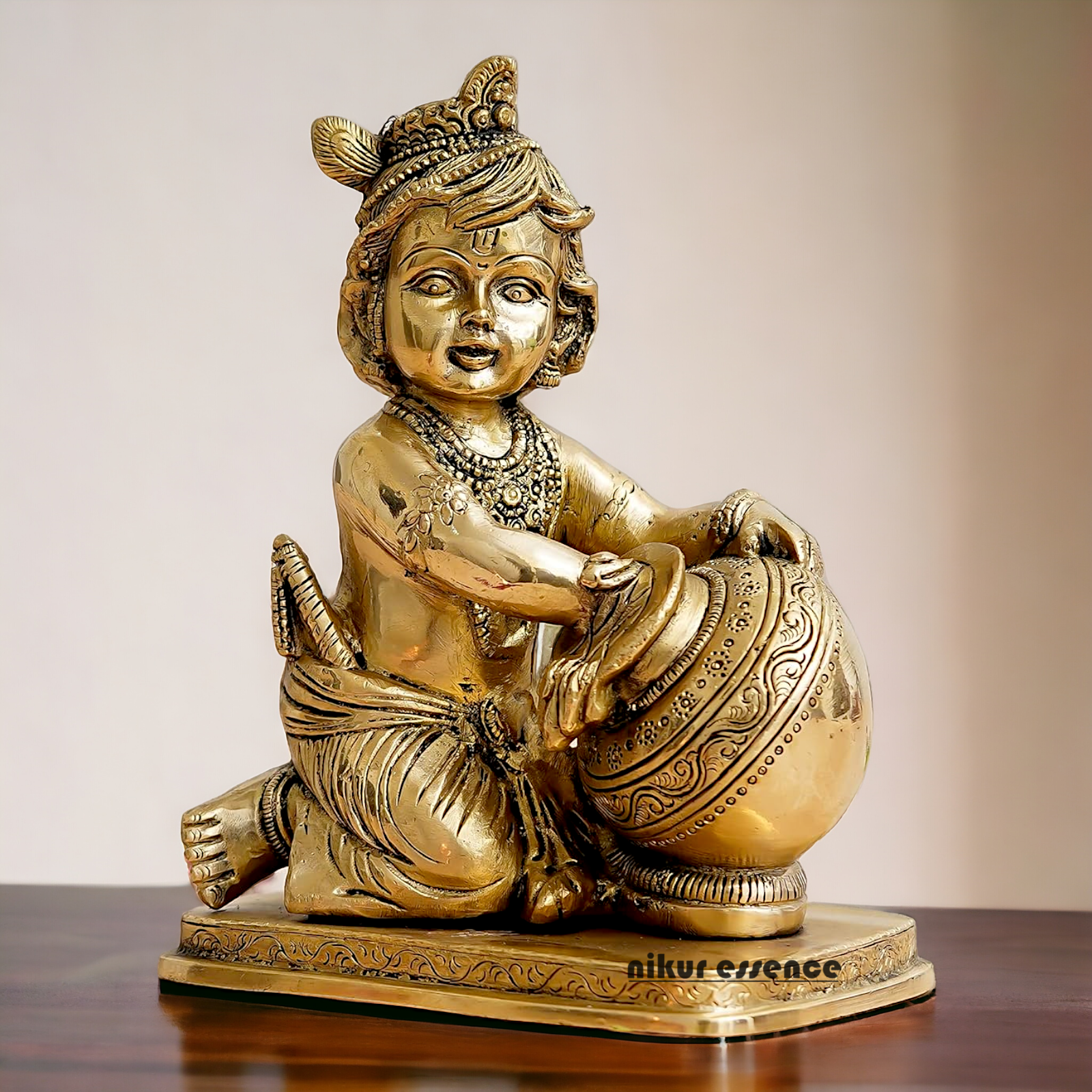 Buy Solid Brass Bal Krishna Idol- 18 cm Nikuressence