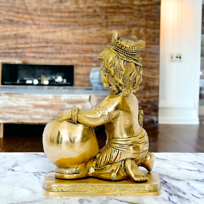 Buy Solid Brass Bal Krishna Idol- 18 cm Nikuressence