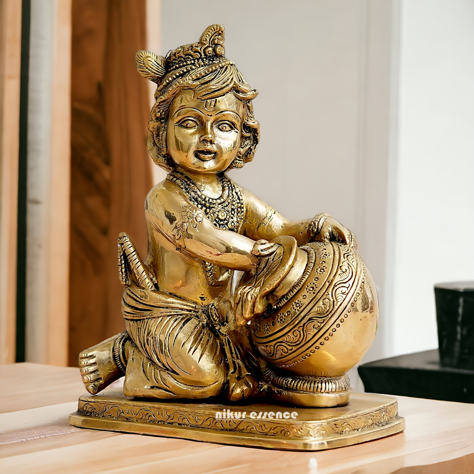 Buy Solid Brass Bal Krishna Idol- 18 cm Nikuressence