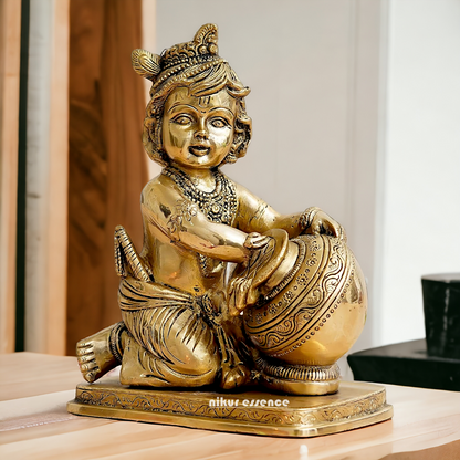Buy Solid Brass Bal Krishna Idol- 18 cm Nikuressence