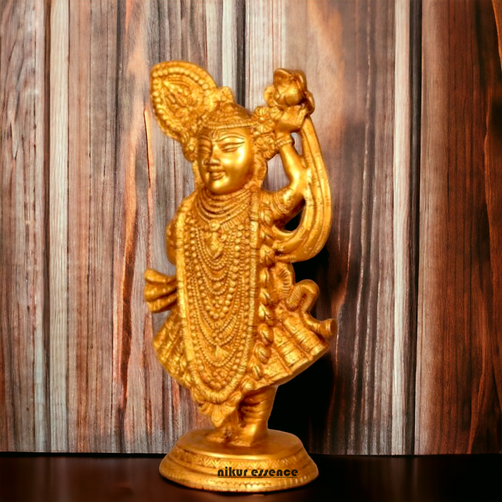 Solid Brass shreenath ji Idol - 35.56 cm Nikuressence