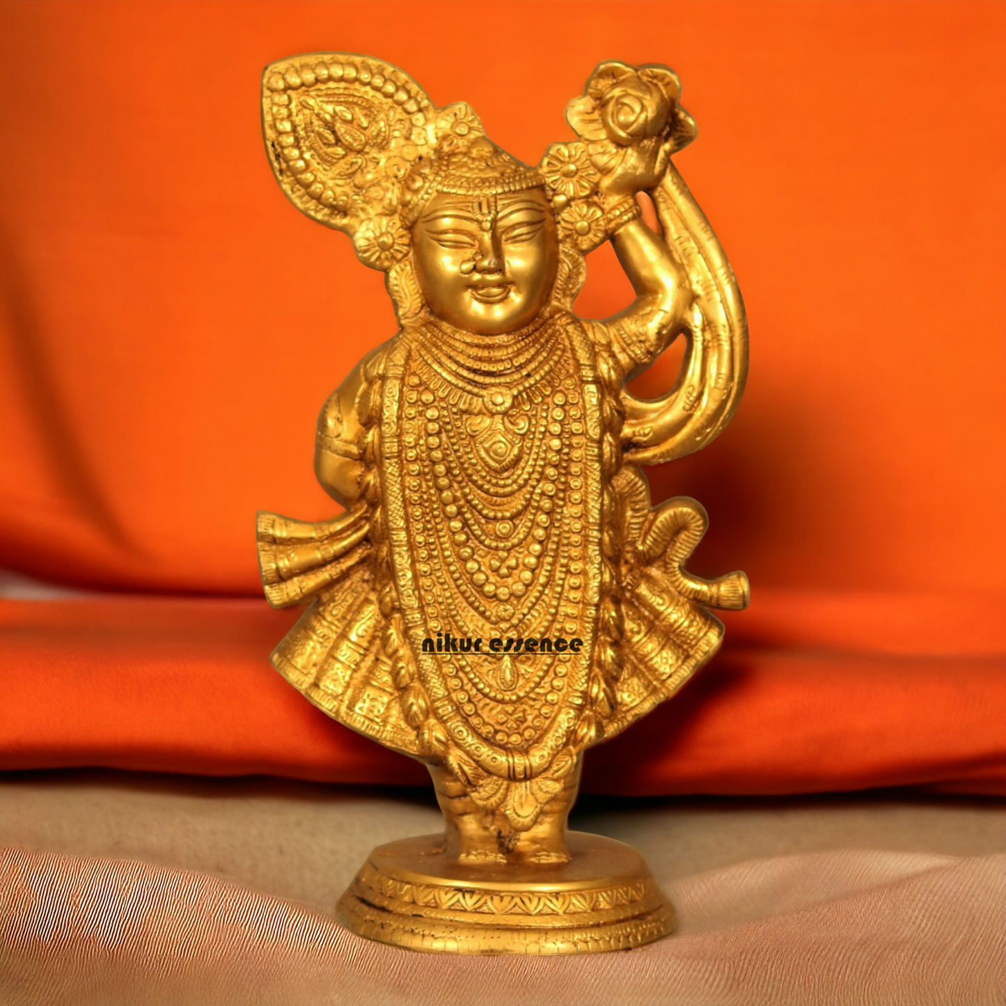 Solid Brass shreenath ji Idol - 35.56 cm Nikuressence