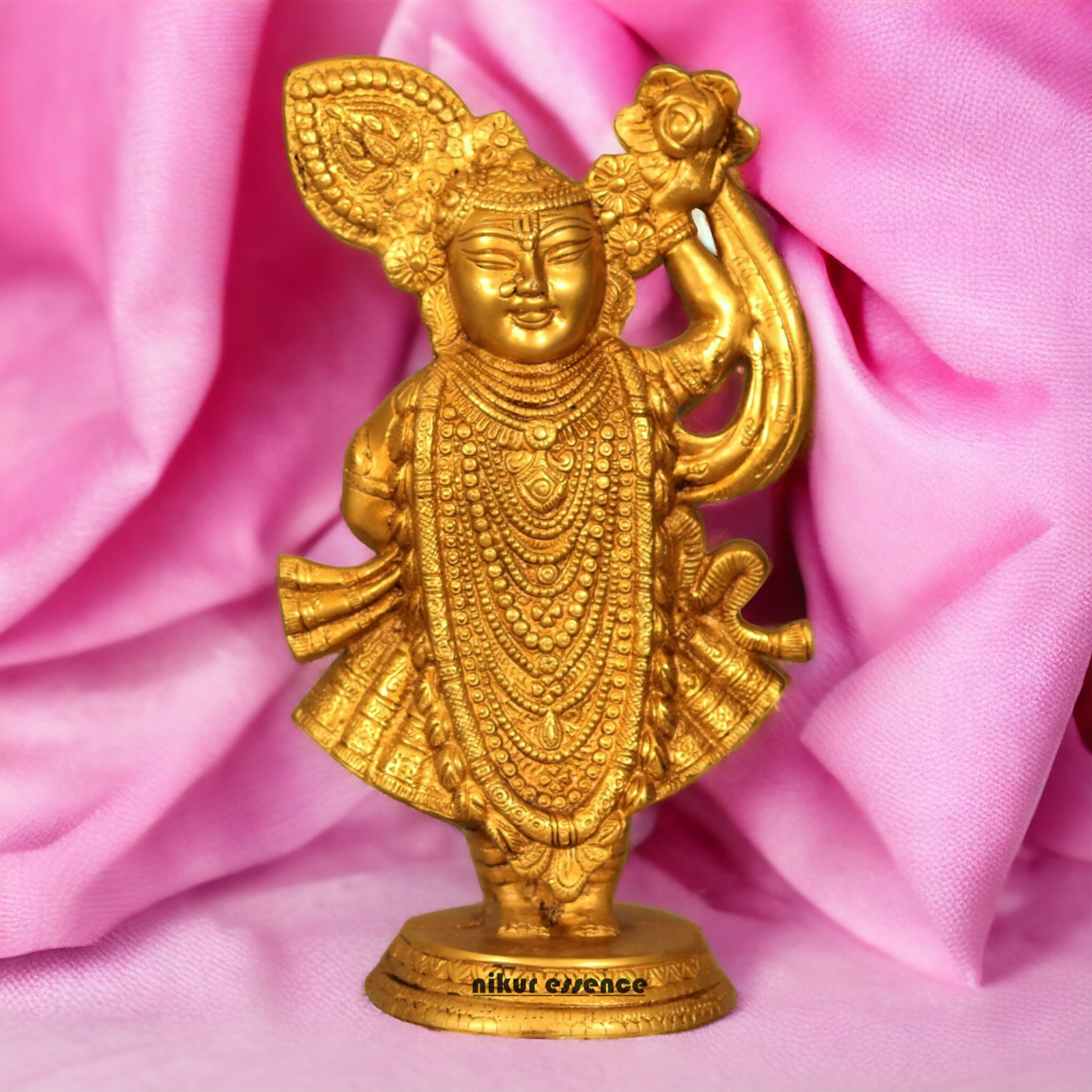 Solid Brass shreenath ji Idol - 35.56 cm Nikuressence