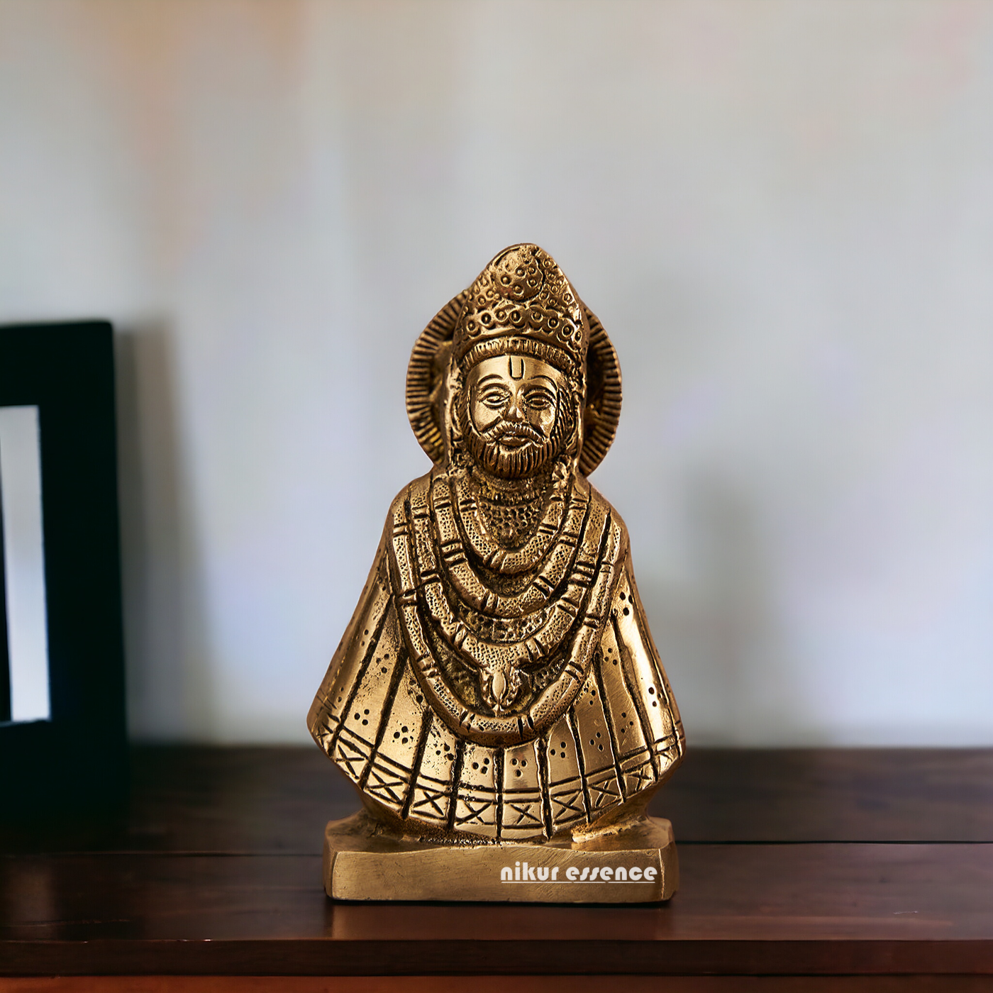 Antique Brass khatu Shyam Ji Idol - 9.5 cm Nikuressence